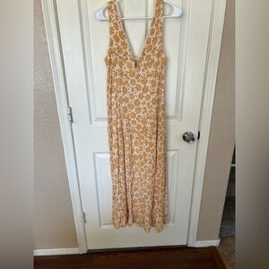 Love Tree Daisy Print Midi Dress Medium Yellow Floral Summer